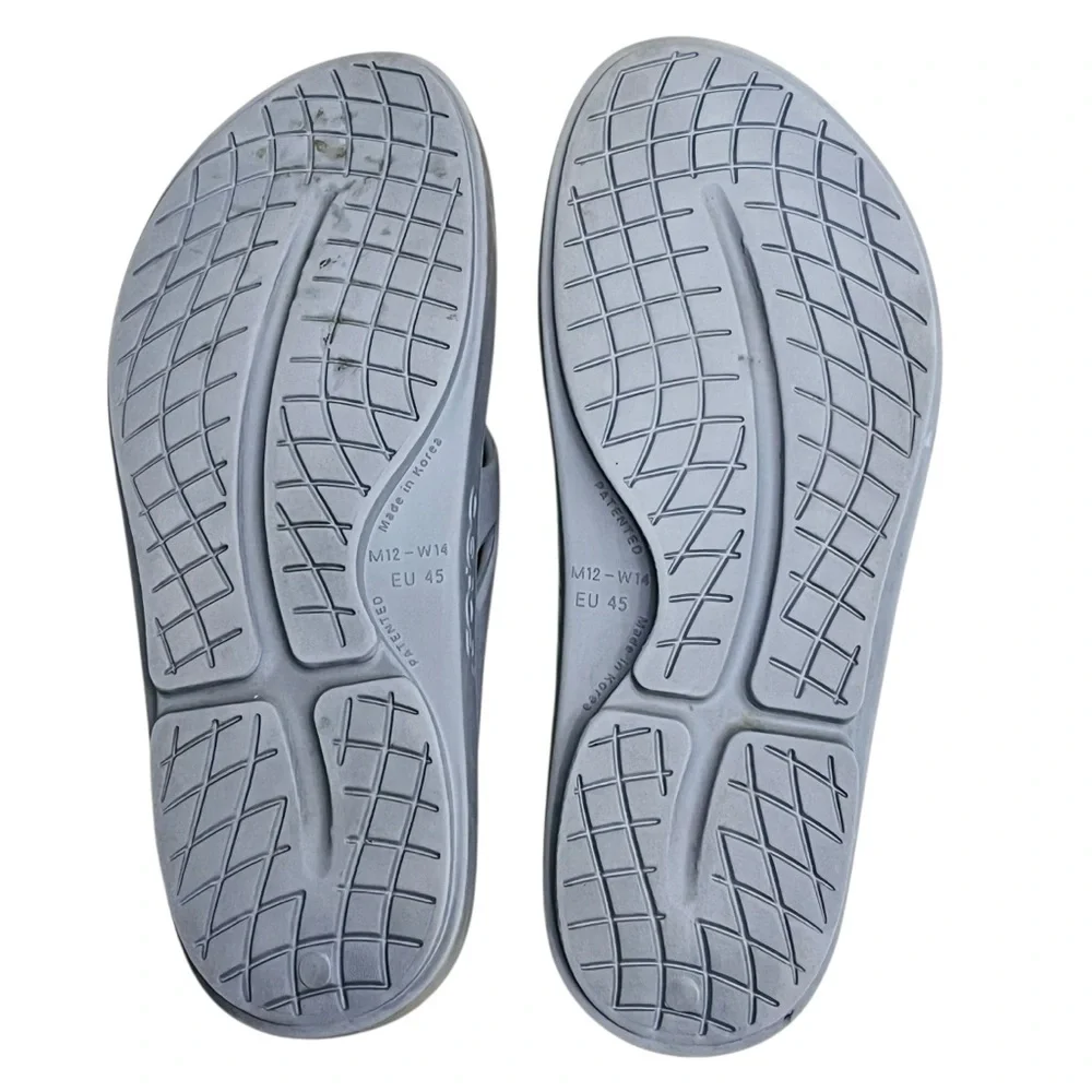 Oofos Ooriginal Sandals Blue & Gray Flip Flops Men’s Sz 12